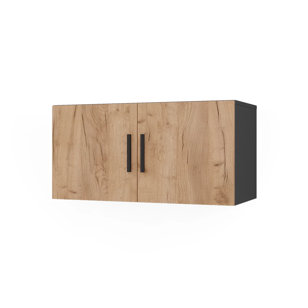 Aanbouwmodule Ingo Antraciet/gouden eik 80 x 40 cm met 2 deuren Vicco