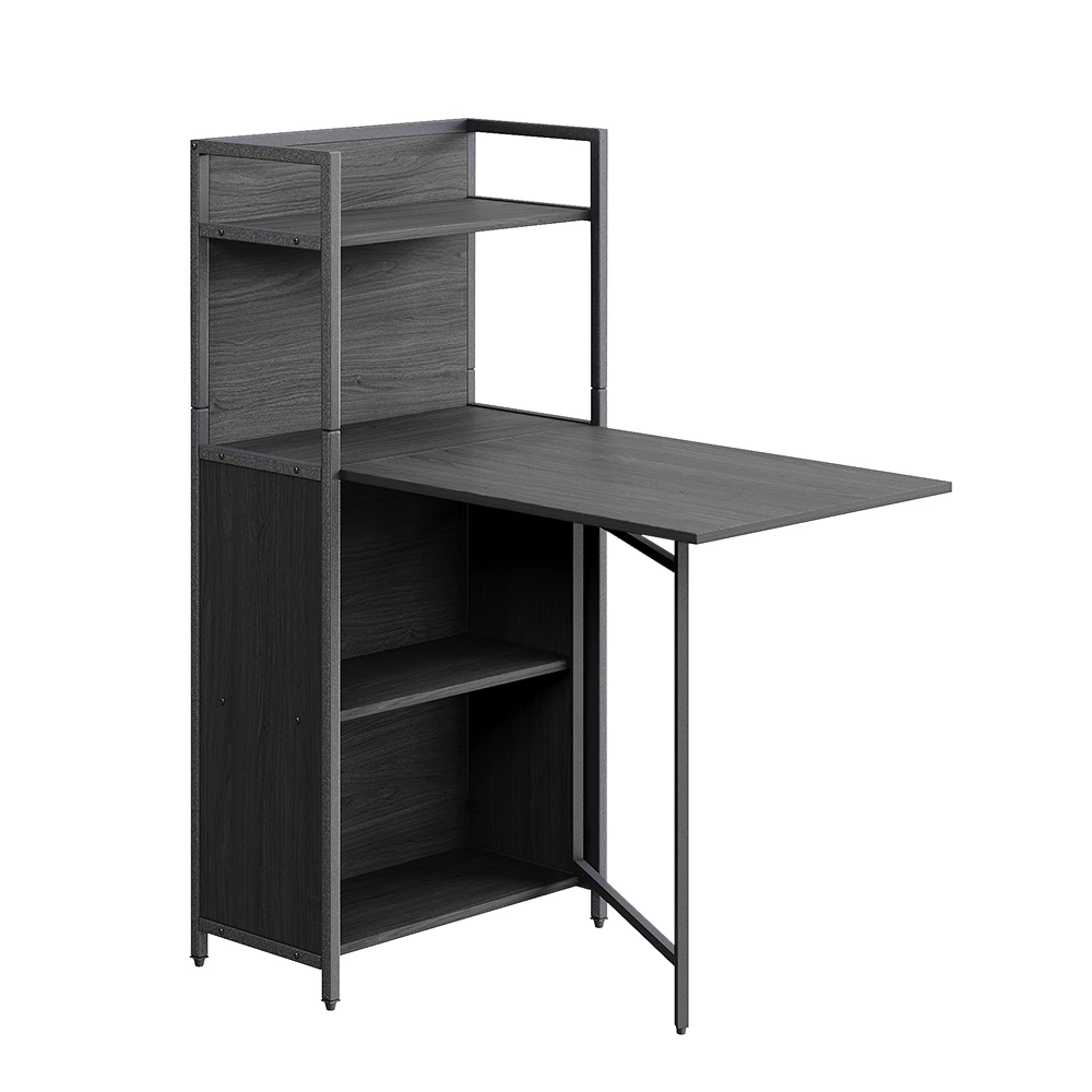 Bureau Savio Zwart 57 x 30 cm met opklapbaar tafelblad Vicco