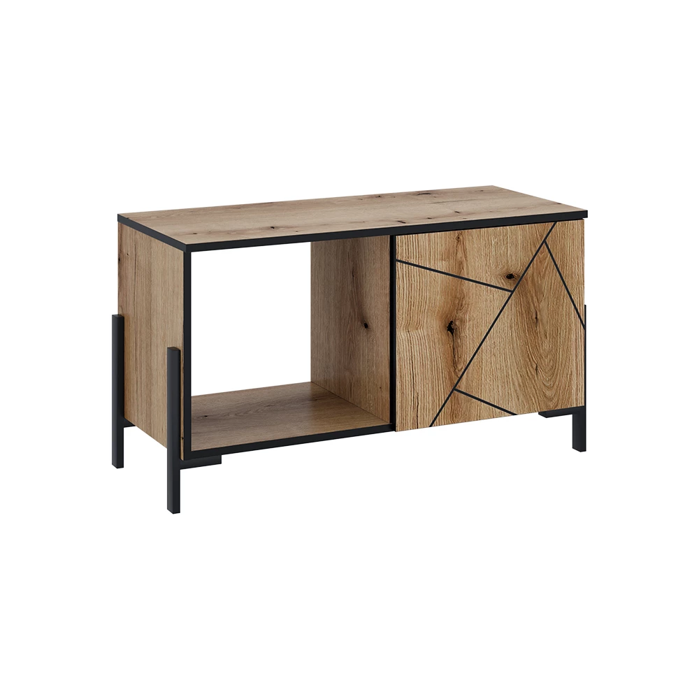 Salontafel Hatto Eiken 90 x 39.7 cm met 1 deur Vicco