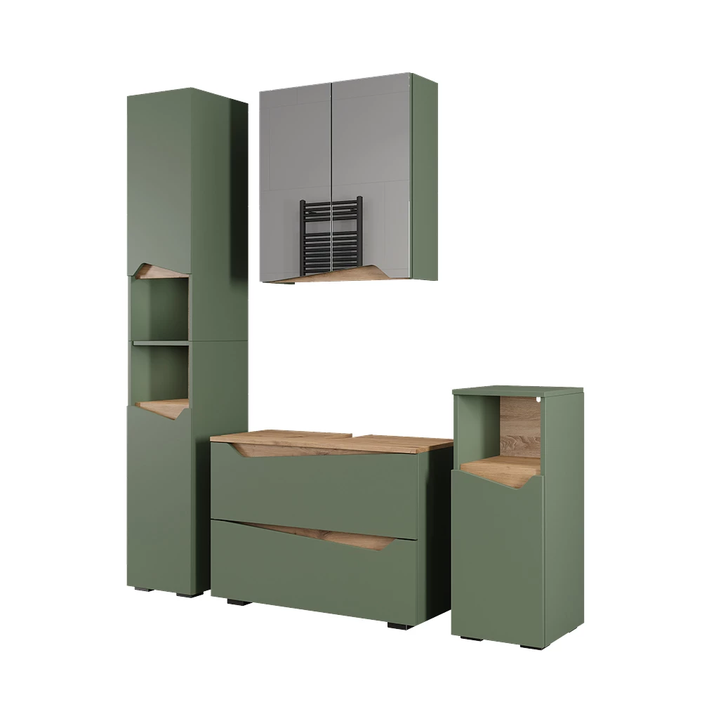 Badkamermeubelset Marelle Groen/Kunstzinnig 4 delen Vicco