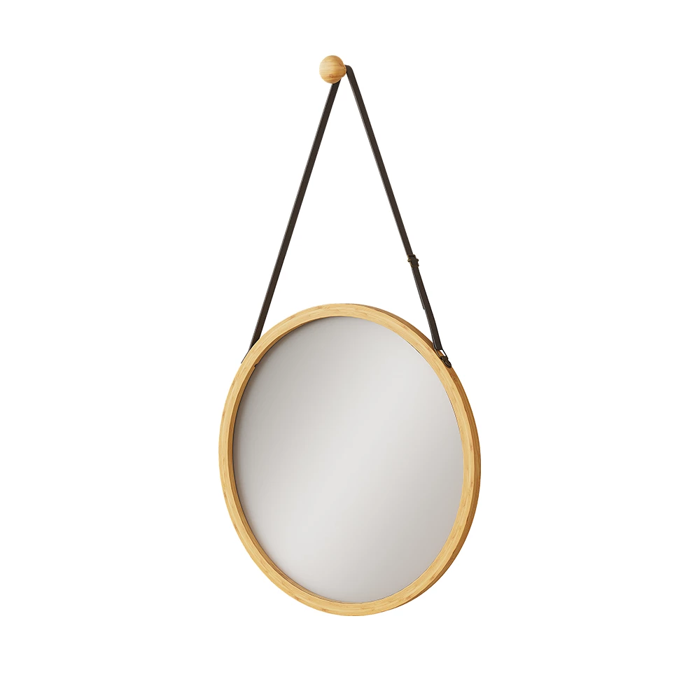 Badkamerspiegel Mirno Bamboe 38 x 1.5 cm met verstelbare band Vicco