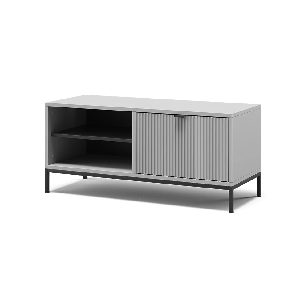 Schoenenbank Eliza Grijs 100 x 45 cm met vouwdeur Vicco