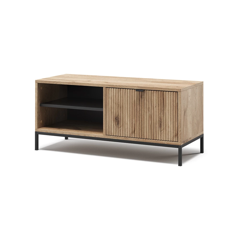 Schoenenbank Eliza Viking Eik 100 x 45 cm met vouwdeur Vicco