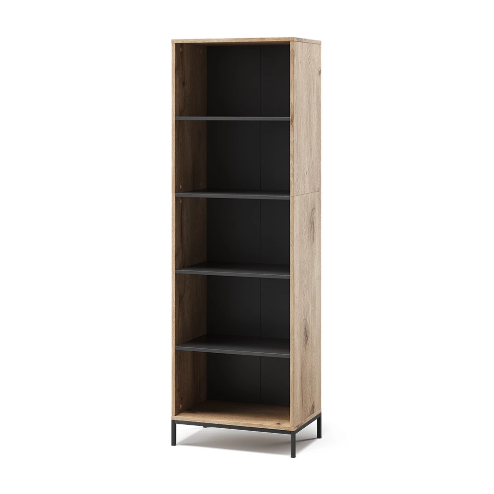 Boekenkast Eliza Viking Eik 60 x 180 cm met 5 compartimenten Vicco