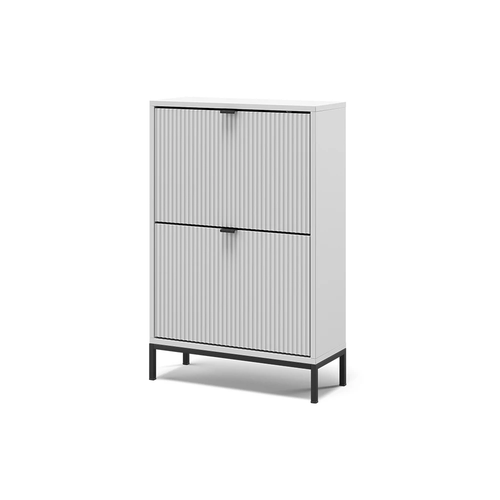 Schoenklaprek Eliza Wit 60 x 92 cm met 2 uitklapbare lades Vicco