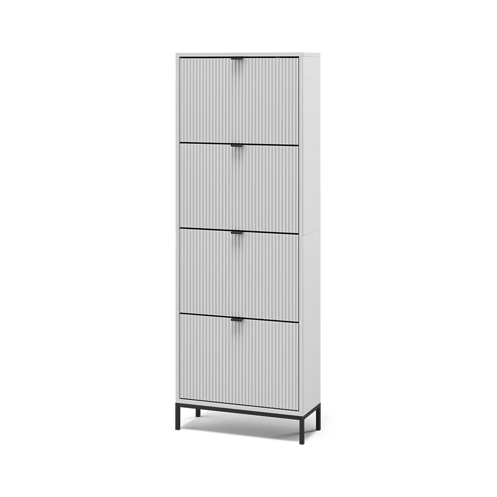 Schoenklaprek Eliza Wit 60 x 168 cm met 4 uitklapbare lades Vicco
