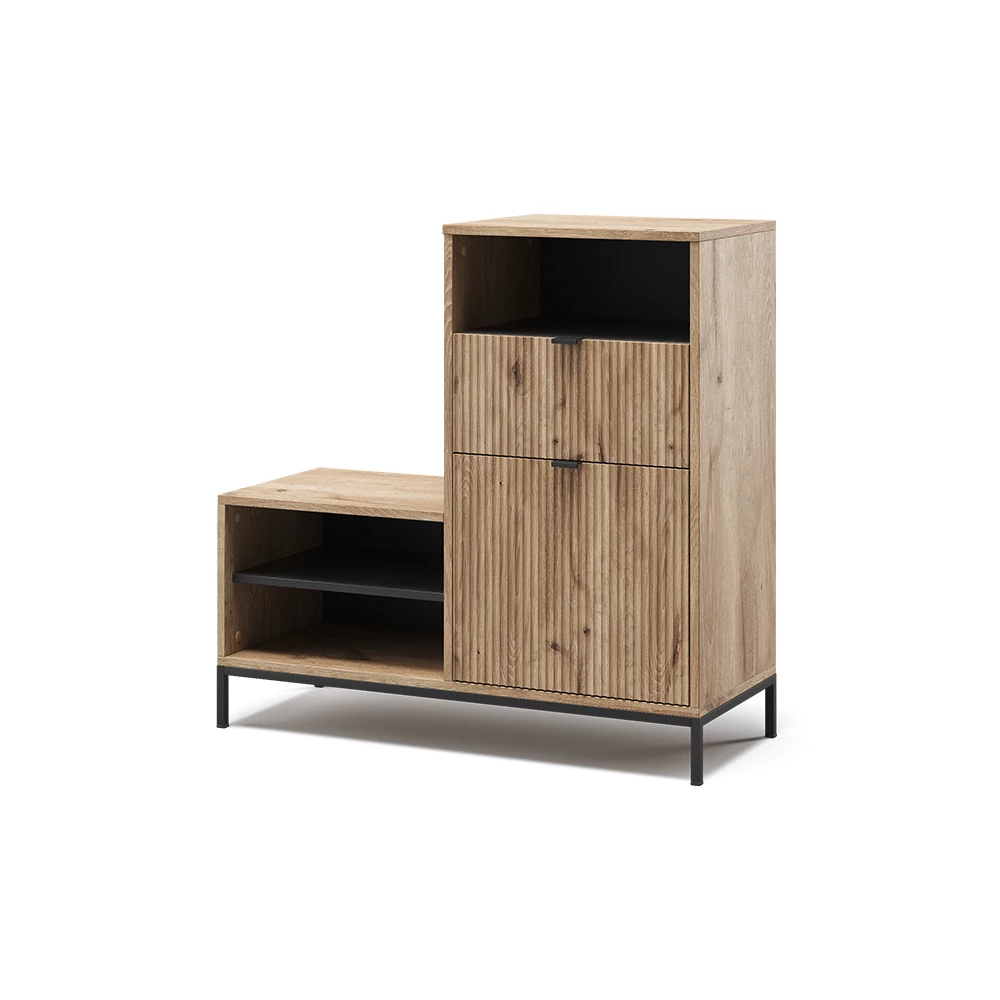 Schoenenbank Eliza Viking Eik 100 x 98.5 cm met 6 compartimenten Vicco