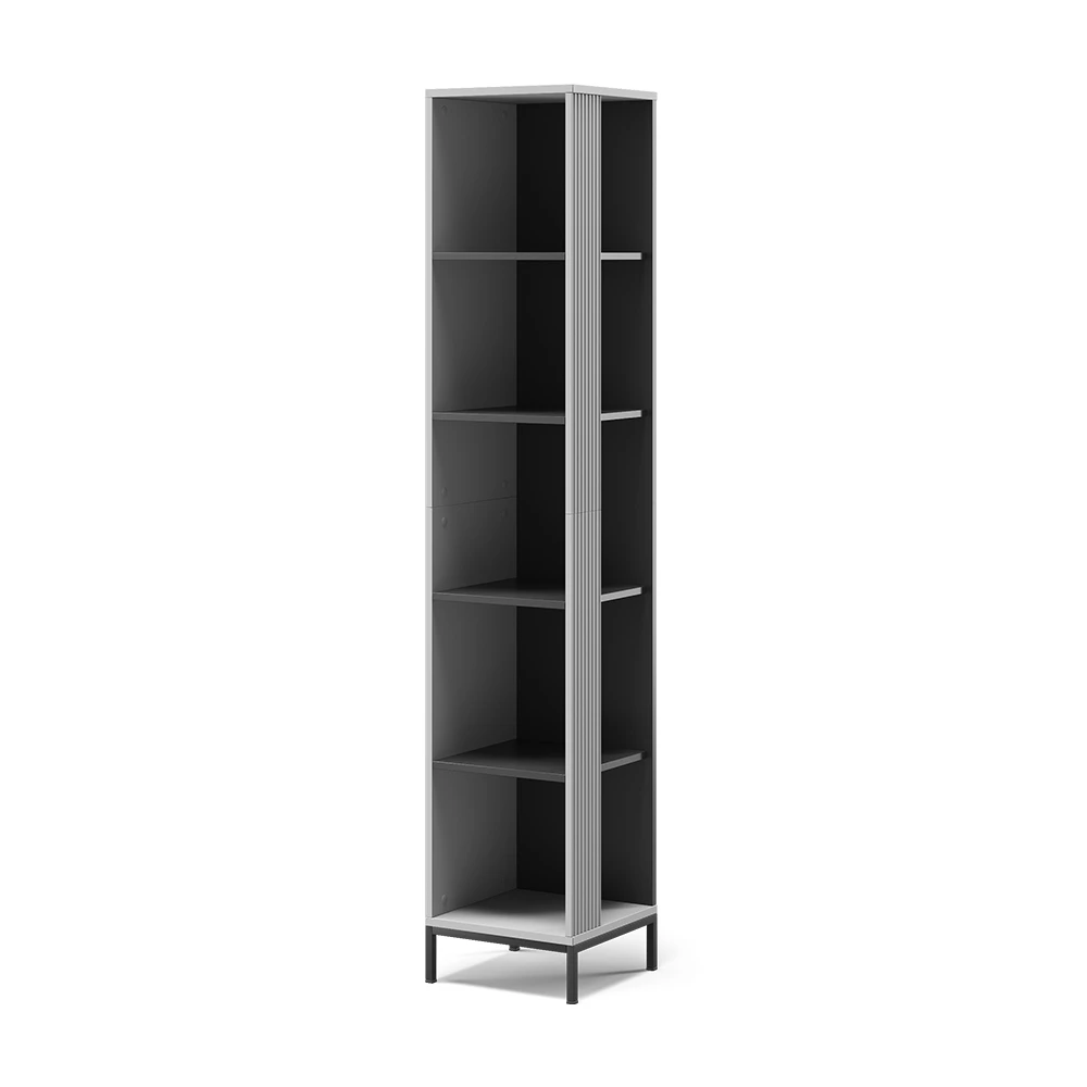Boekenkast Eliza Grijs 36 x 188 cm kan gecombineerd worden met andere Eliza meubels Vicco