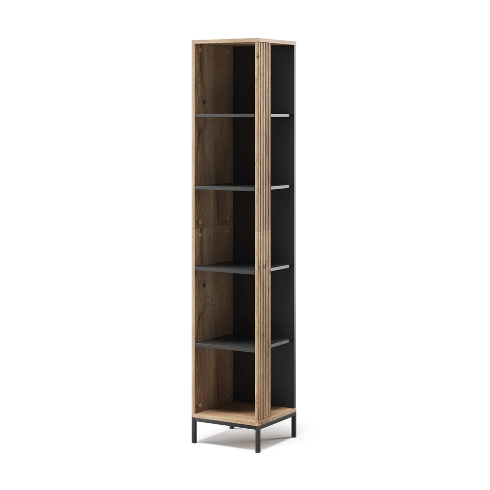 Boekenkast Eliza Viking Eik 36 x 188 cm met 5 compartimenten Vicco