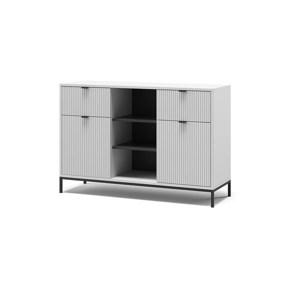 Dressoir Eliza Wit 120 x 81.2 cm met 2 lades en 2 deuren Vicco