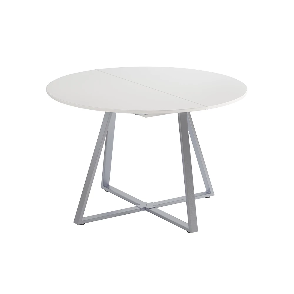 Eettafel Loyd Wit/Grijs 120 x 120 cm uitschuifbaar Vicco