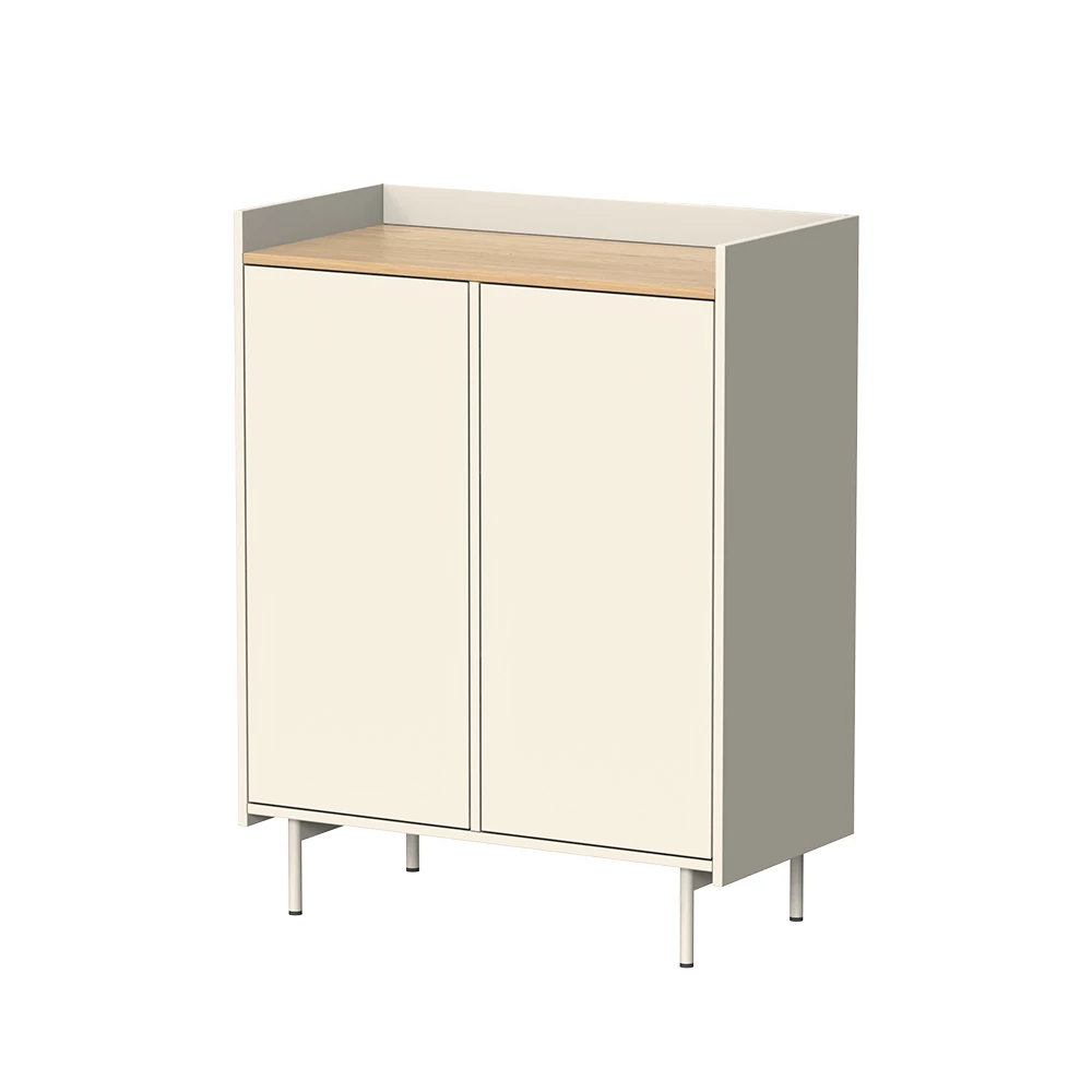 Sideboard Velina Crème 80 x 103 cm met 6 compartimenten Vicco