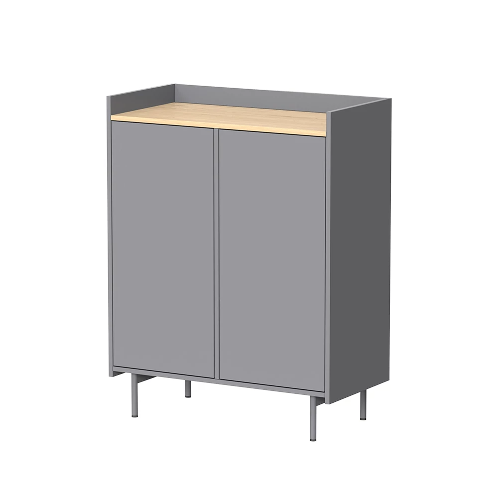 Sideboard Velina Grijs 80 x 103 cm met 6 compartimenten Vicco