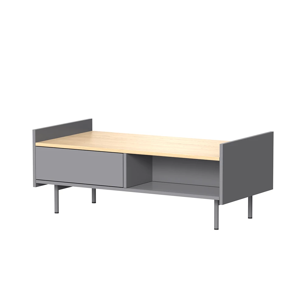 Salontafel Velina Grijs 100 x 50 cm met 2 lades Vicco