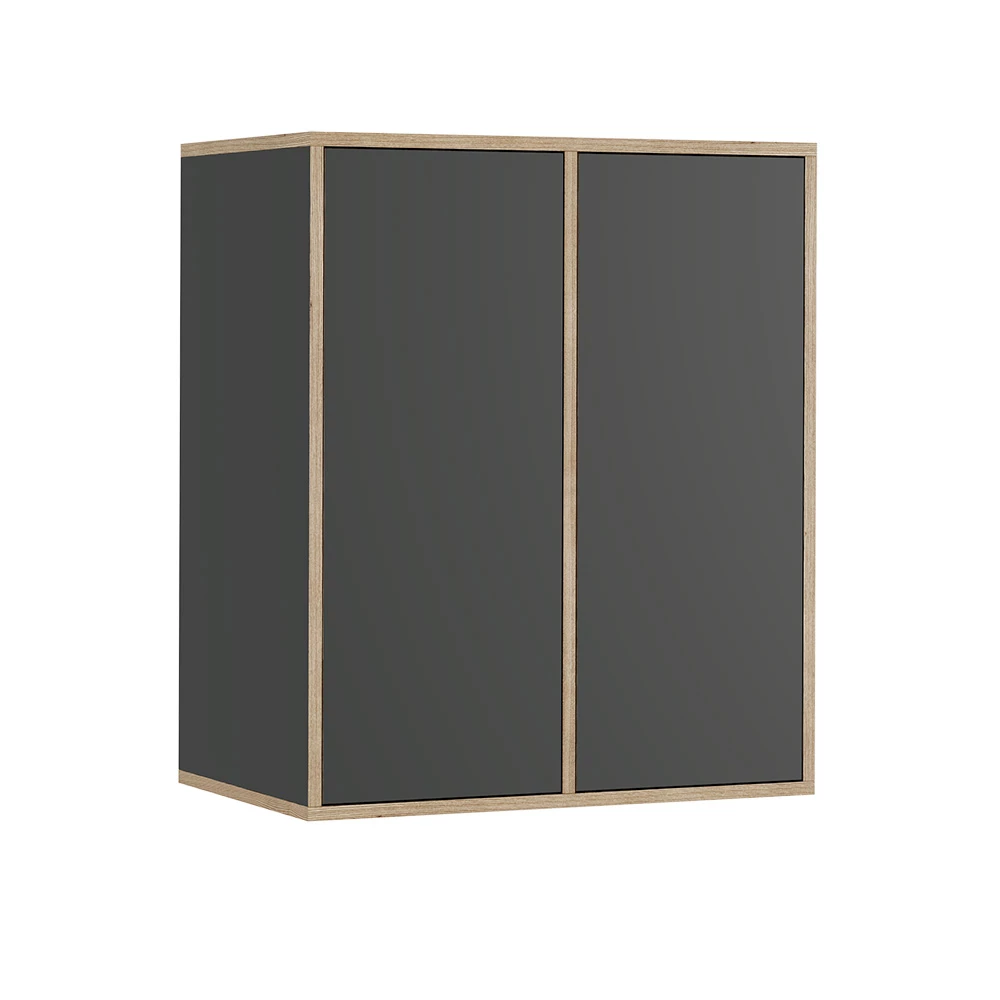 Wandrek Tetrix Antraciet 63 x 75 cm met 2 deuren Vicco
