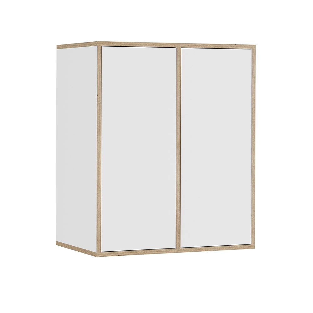 Wandrek Tetrix Wit 63 x 75 cm met 2 deuren Vicco