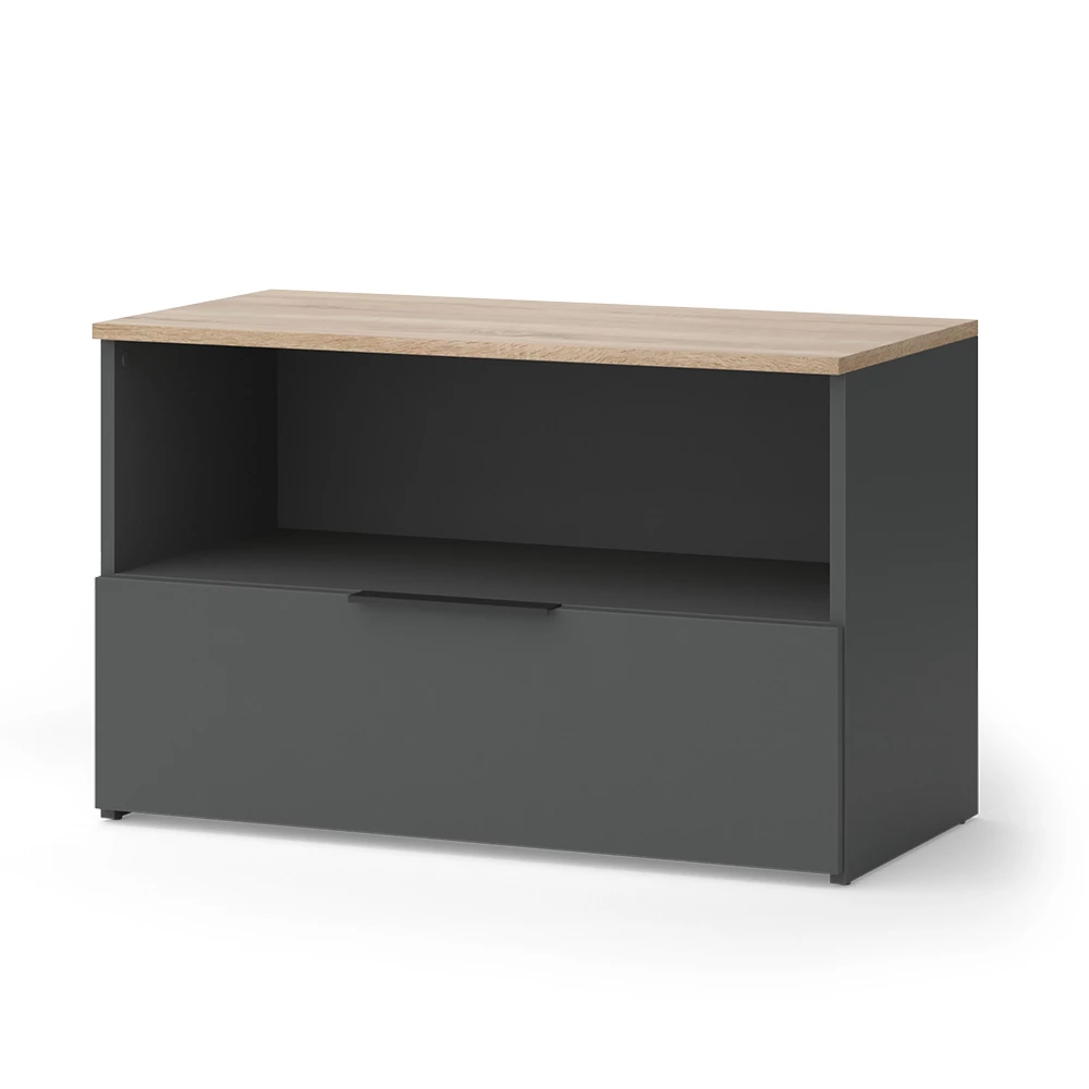 Sideboard Wido Antraciet/Sonoma 80 x 50 cm met 1 gesloten compartiment Vicco