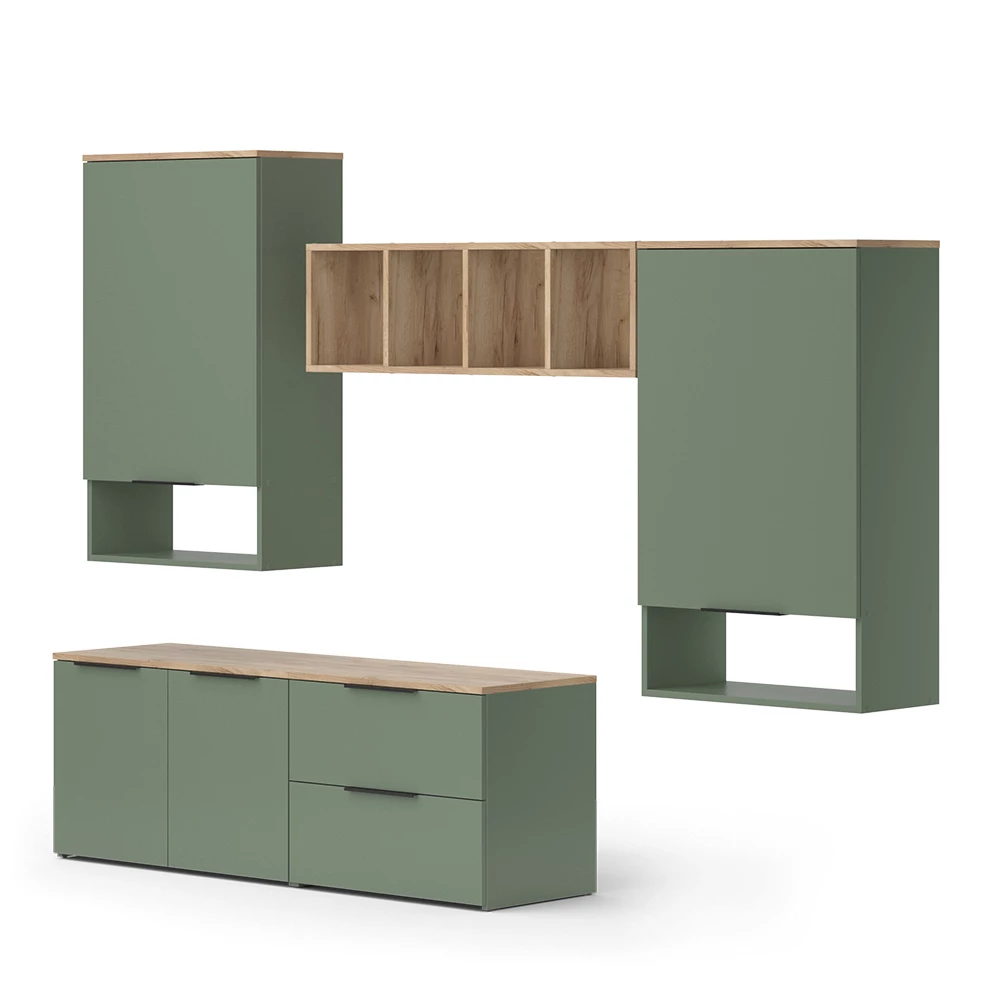 Woonwand Wido Groen 5 delen Vicco