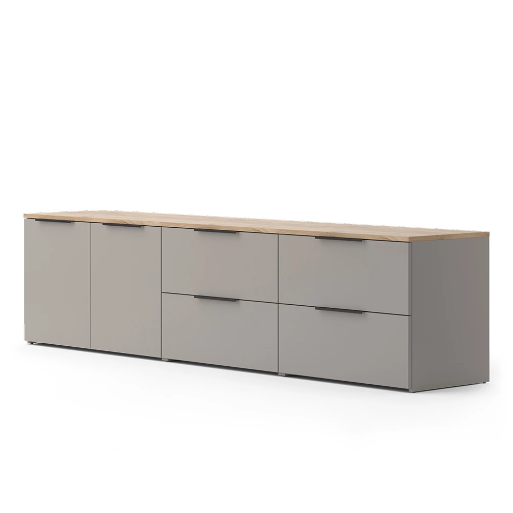 Woonwand Wido Grijs 3 delen Vicco