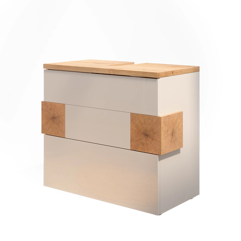 Wastafelonderkast Eden Wit 70 x 64.5 cm met 2 lades Vicco