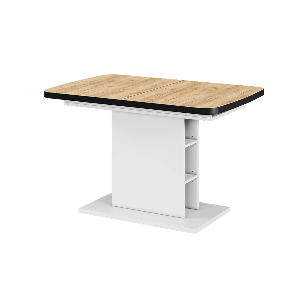 Eettafel Fenaro Eik goud/wit 120 x 80 cm 2 delen Vicco