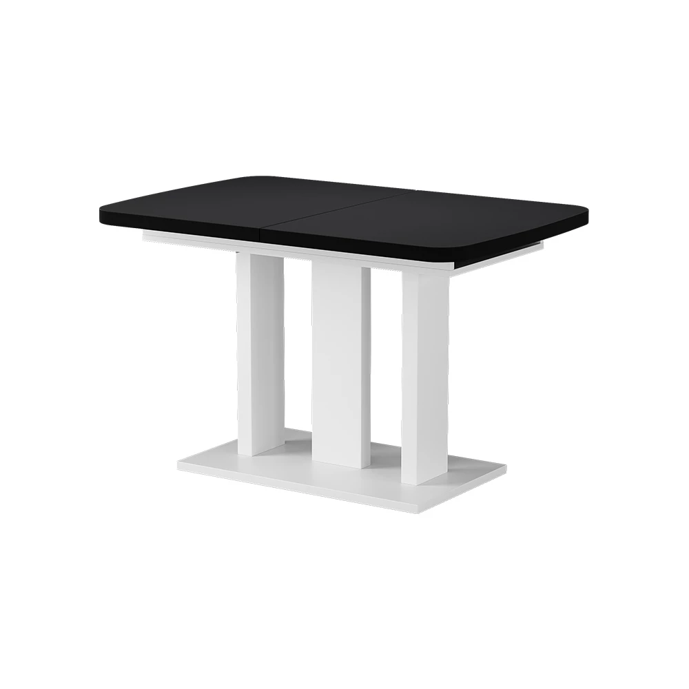 Eettafel Fenaro Zwart/wit 120 x 80 cm 2 delen Vicco