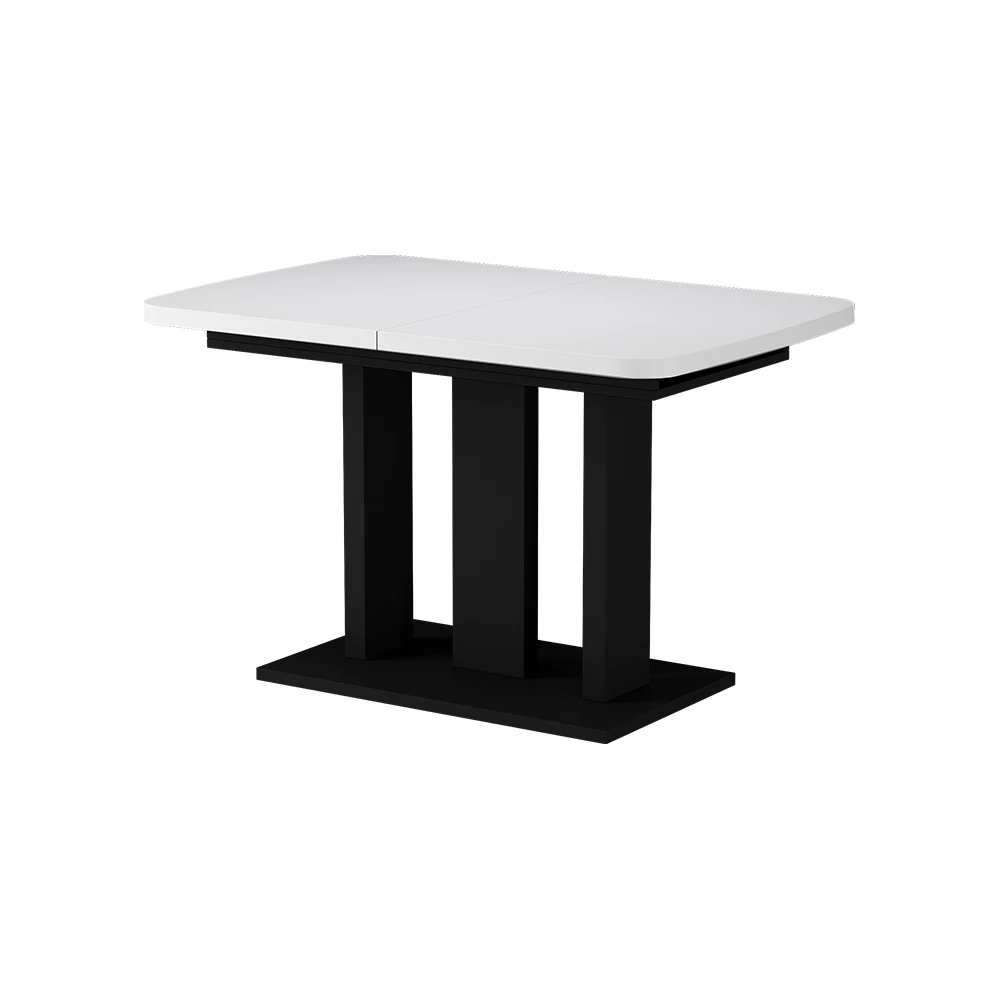 Eettafel Fenaro Wit/zwart 120 x 80 cm 2 delen Vicco