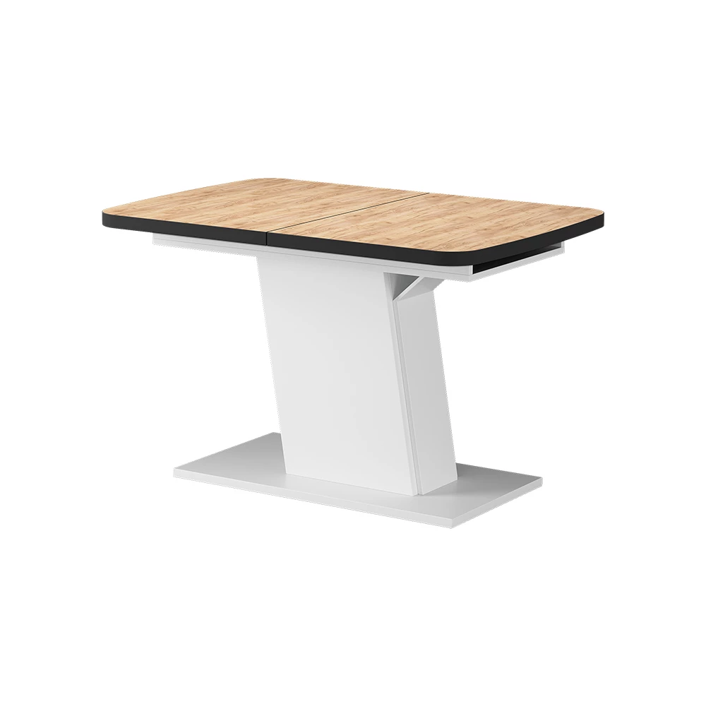 Eettafel Fenaro Eik goud/wit 120 x 80 cm uitschuifbaar Vicco