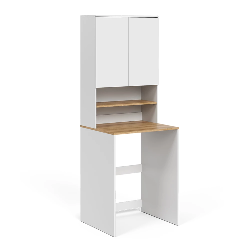 Wasmachinekast Viktor Wit/Kunstnijverheid 68 x 88.2 cm 2 delen met plank Vicco