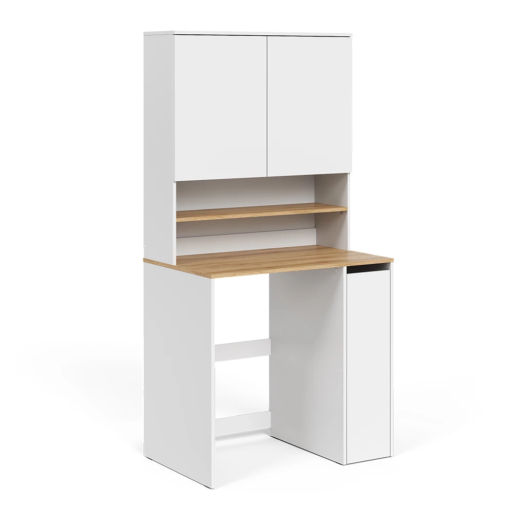 Wasmachinekast Viktor Wit/Kunstnijverheid 93.6 x 88.2 cm 2 delen met plank Vicco