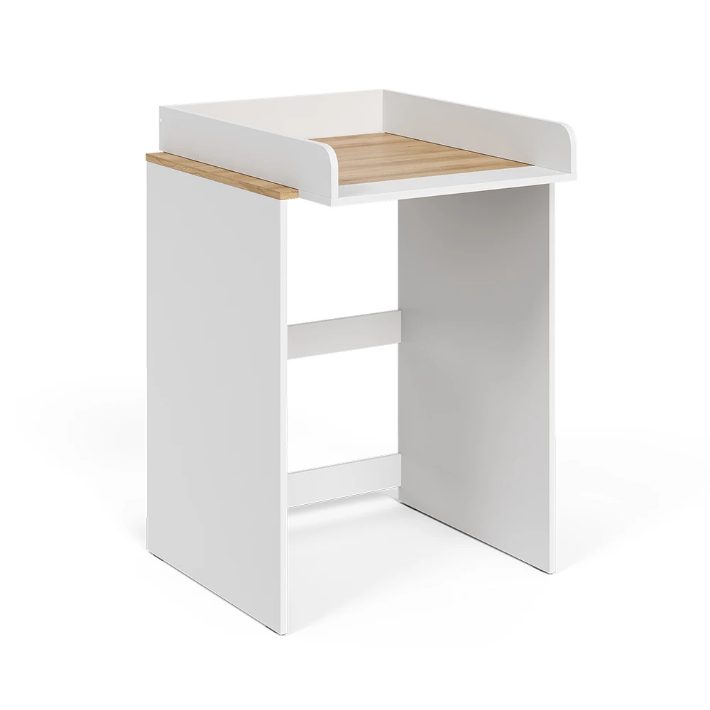 Wasmachinekast Viktor Wit/Kunstnijverheid 68 x 88.2 cm 2 delen met aankleedkussen Vicco