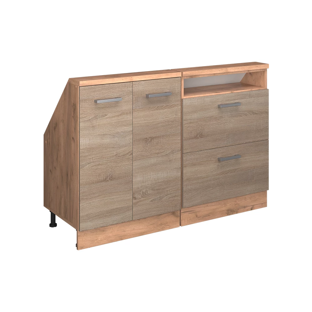 Kastenset voor schuine wand Rion Sonoma/Goudkraft eik Set van 2 Vicco