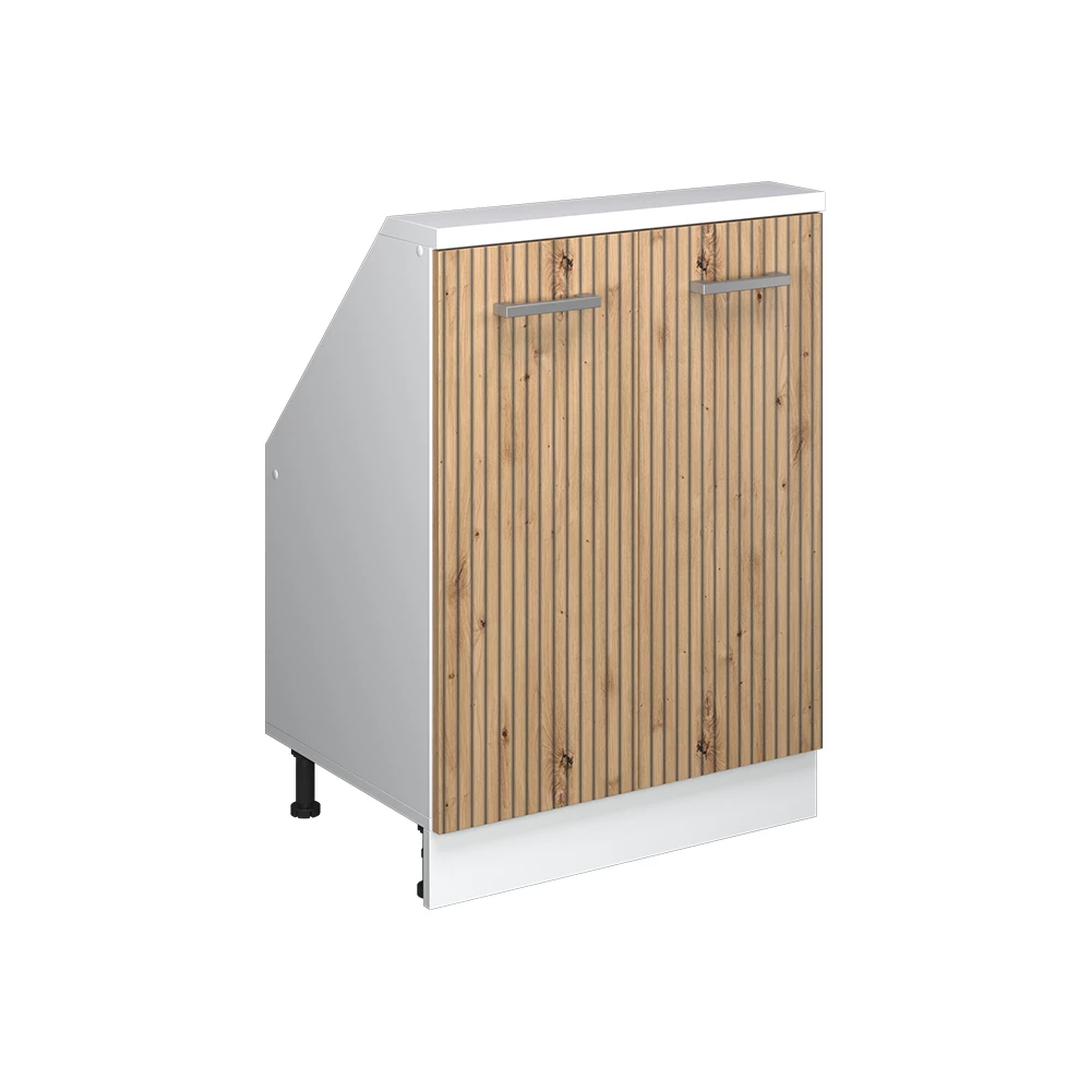 Kast voor schuine wand Rion Artisanaal eiken/wit met 2 deuren Vicco