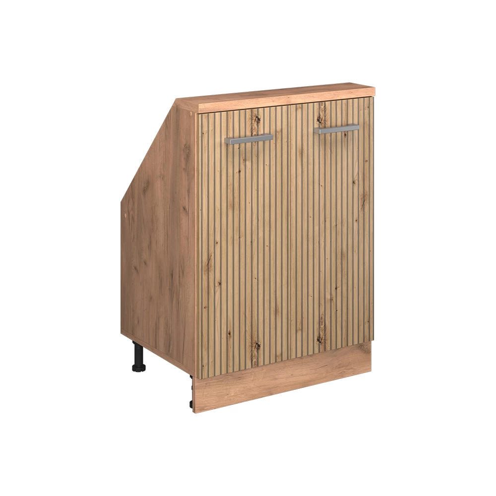 Kast voor schuine wand Rion Artisanaal eiken/Goudkraft eiken met 2 deuren Vicco