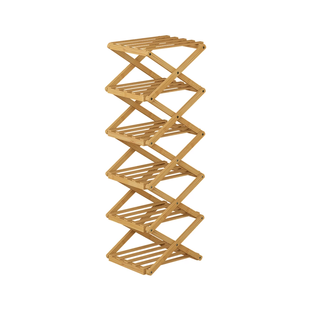Schoenenkast Ziggy Bamboe 26 x 83.5 cm met 6 compartimenten Vicco