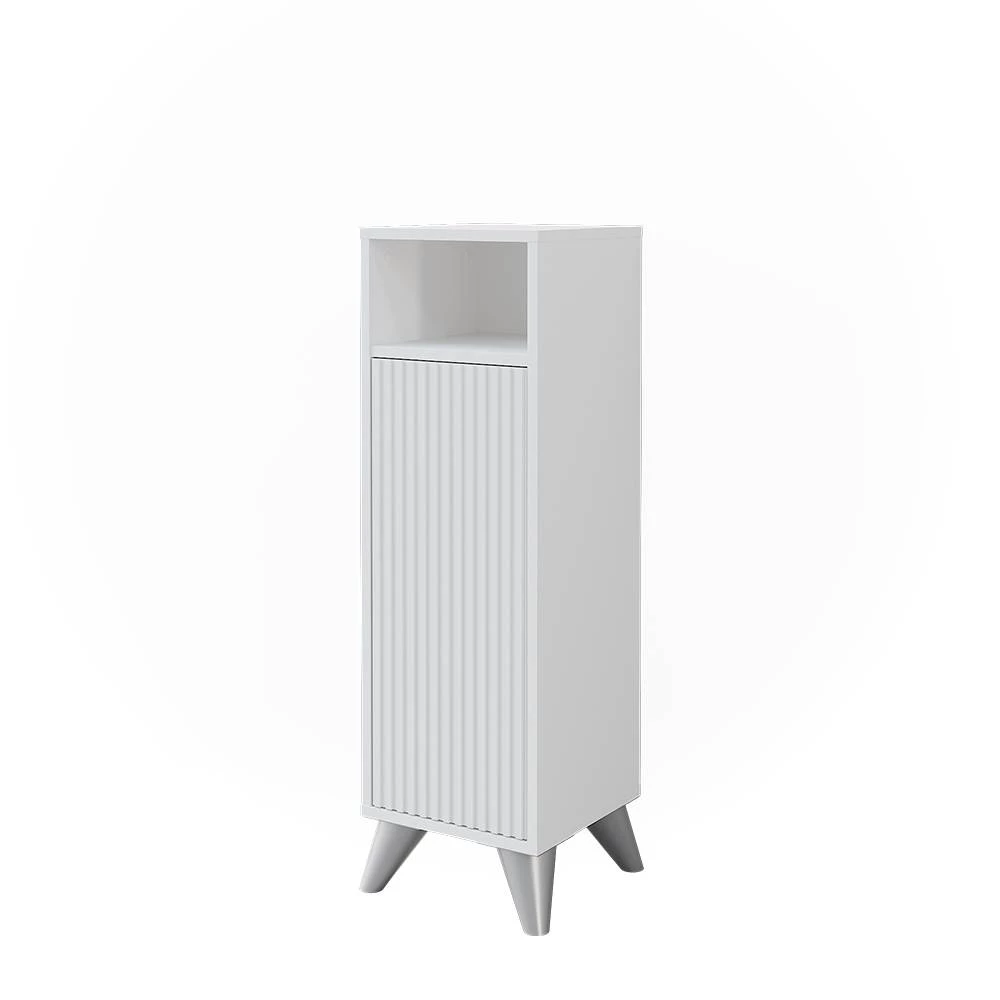 Halfhoge kast Leano Wit 30 x 97 cm met deur Vicco