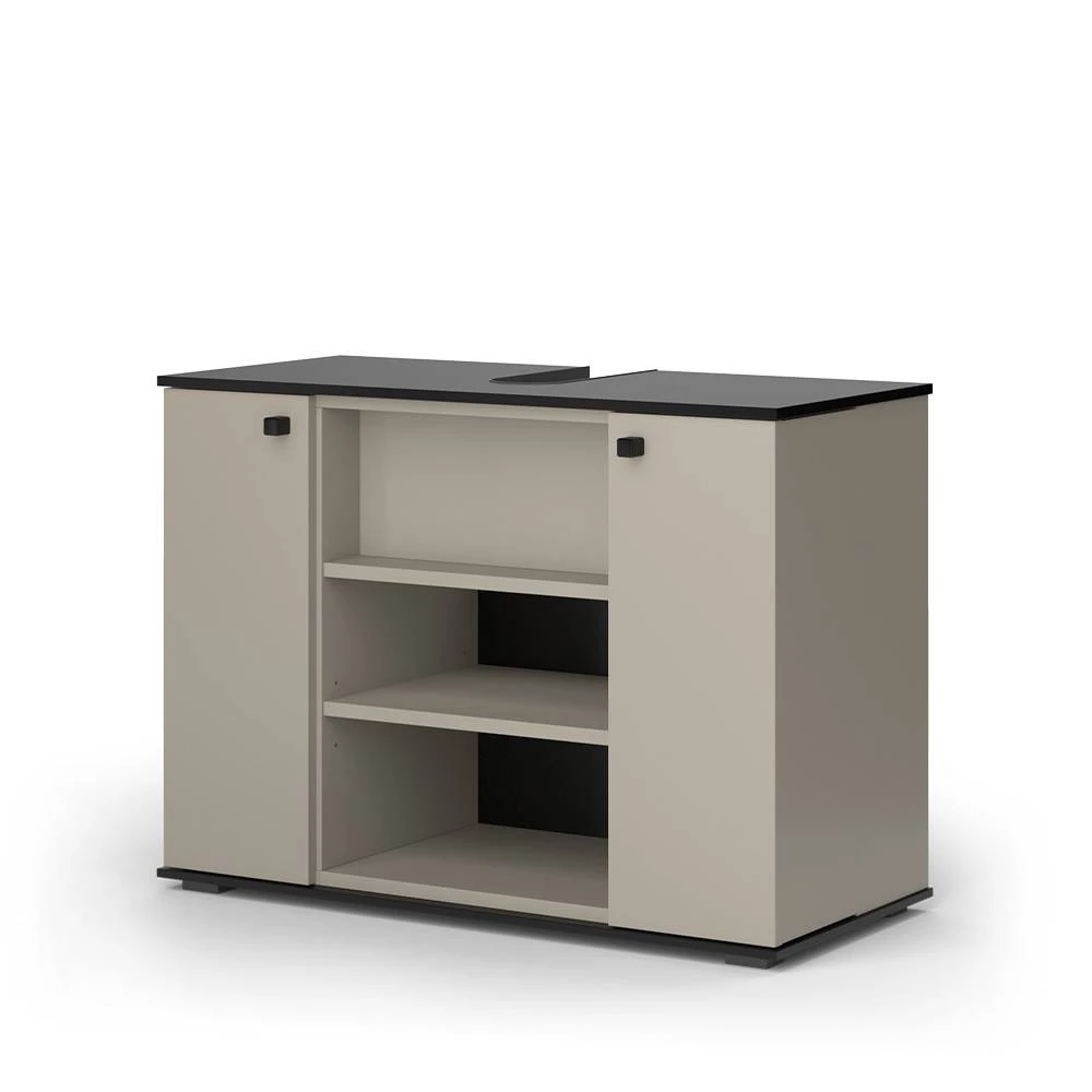 Wastafelonderkast Joli Grijs 80 x 59 cm met 2 deuren Vicco