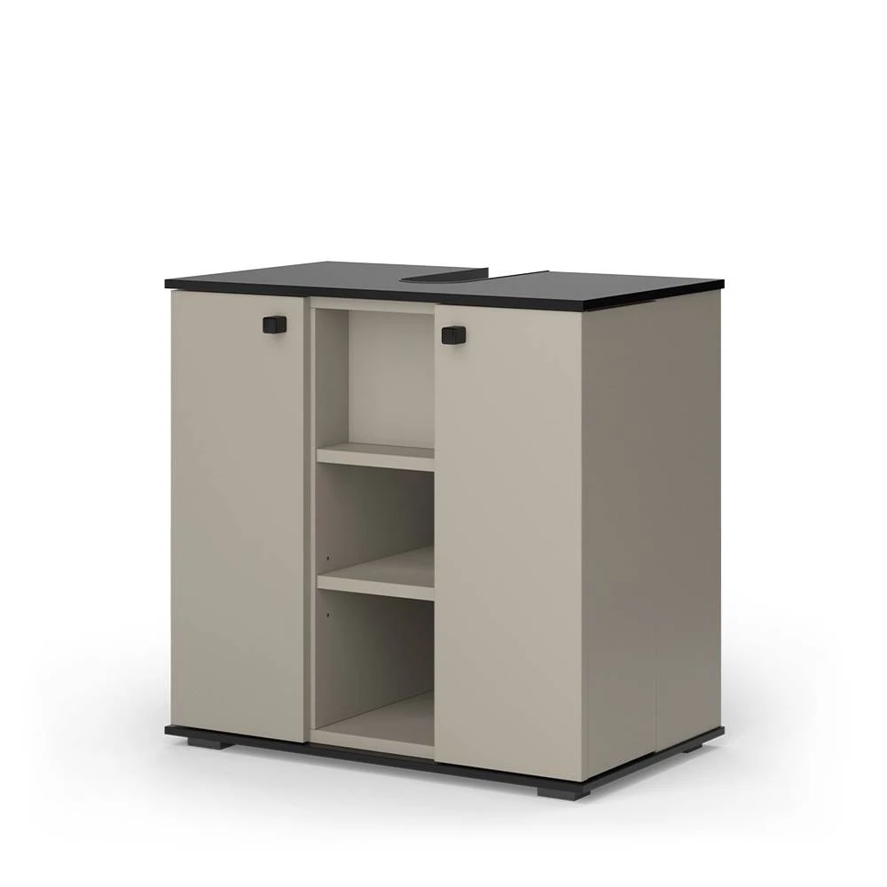 Wastafelonderkast Joli Grijs 60 x 59 cm met 2 deuren Vicco