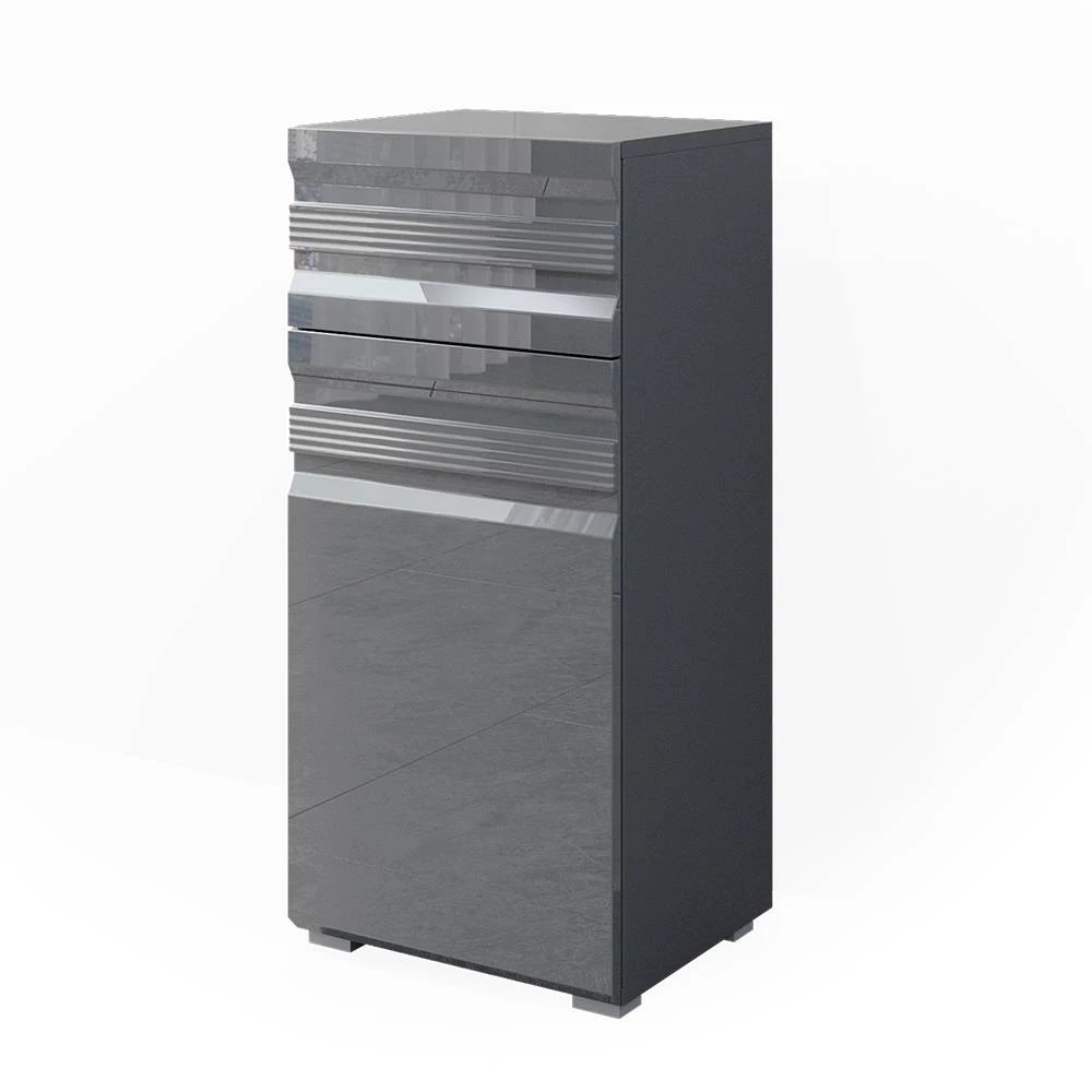 Halfhoge kast Fredd Antraciet Hoogglans 36.4 x 79 cm Vicco