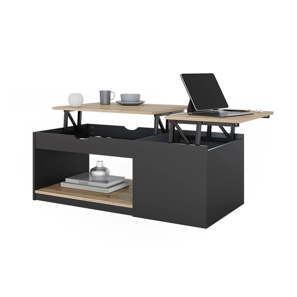Salontafel Avela Zwart 55 x 110 cm Vicco
