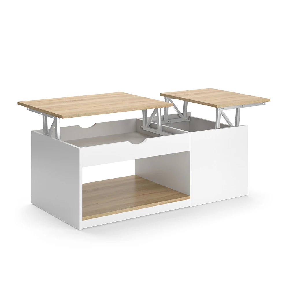 Salontafel Avela Wit/Sonoma 55 x 110 cm Vicco