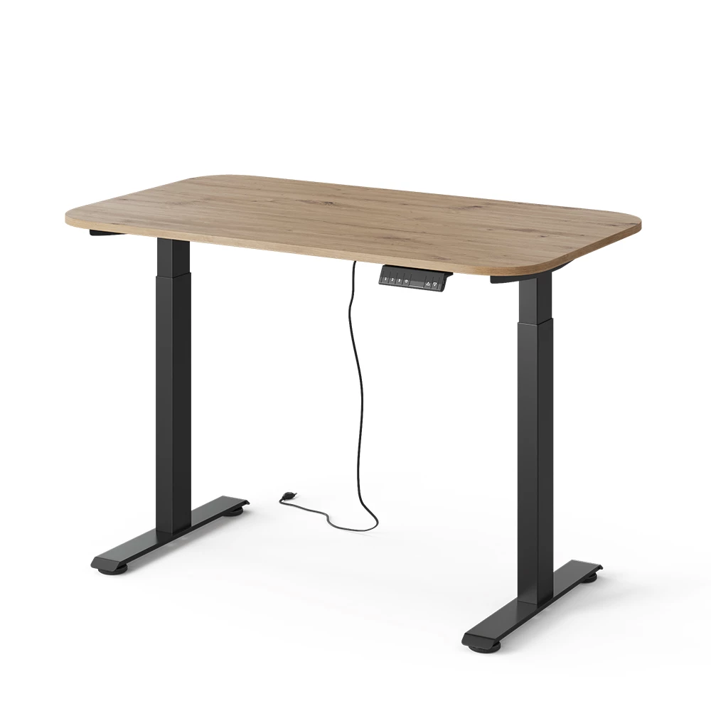 Bureau Elevate Zwart/Ambachtelijk 120 x 70 cm 2 motoren Vicco