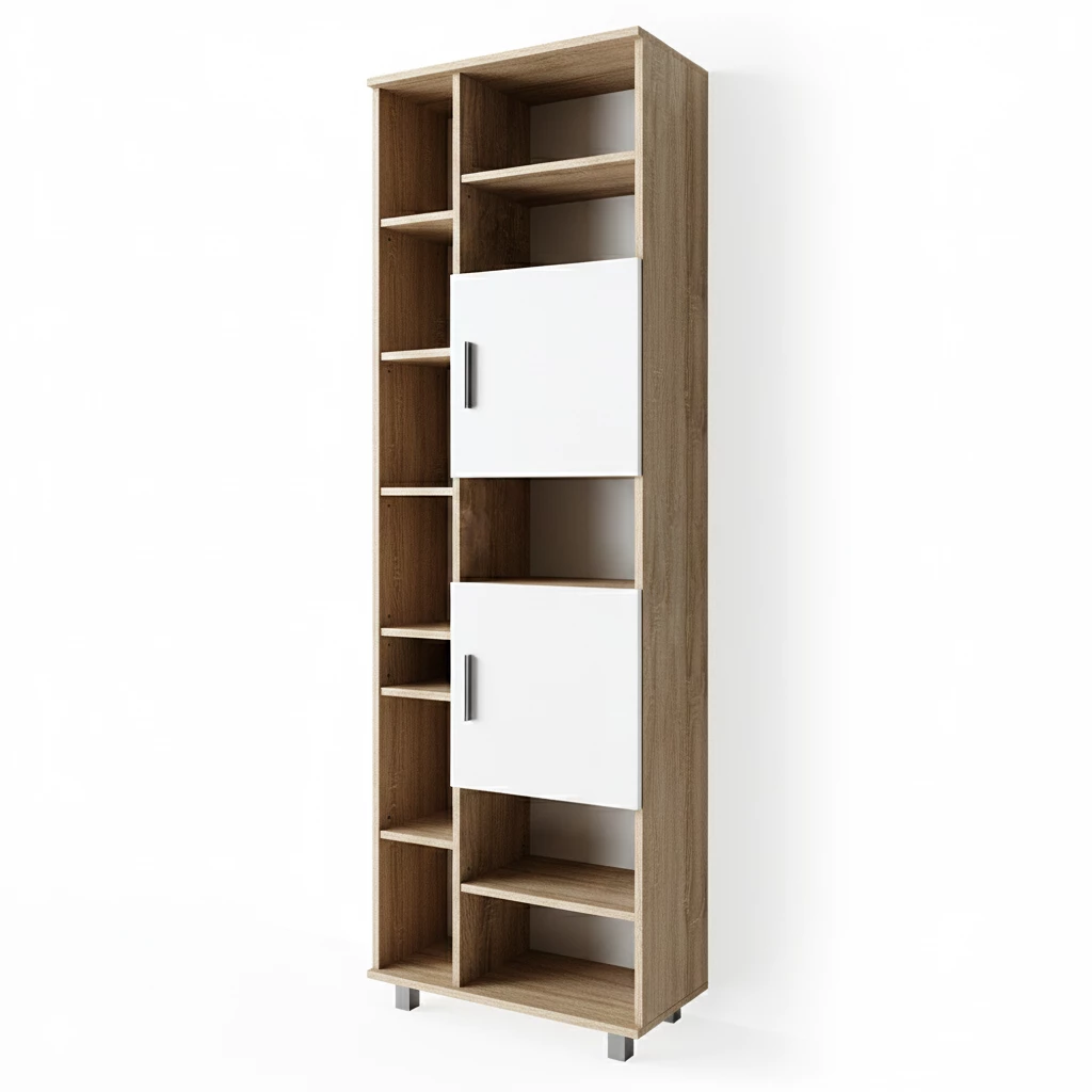 Badkamerkast Ilias Wit/Sonoma 60 x 190 cm Vicco
