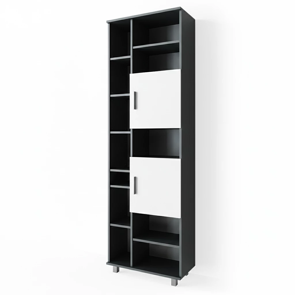 Badkamerkast Ilias Antraciet/wit 60 x 190 cm Vicco