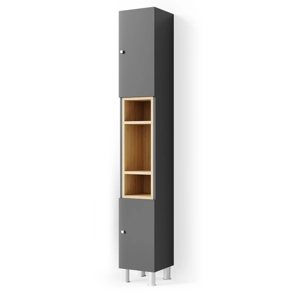Badkamerkast Aquis Antraciet 30 x 190 cm Vicco