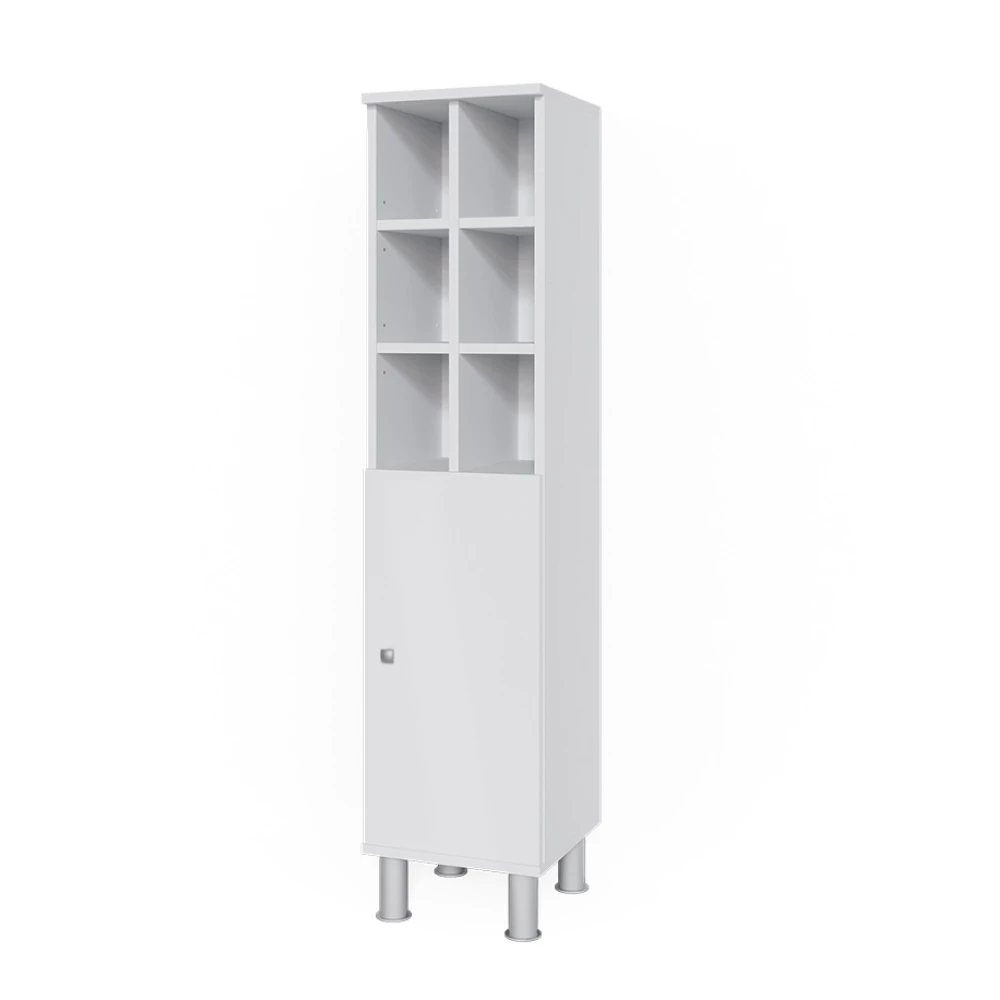 Halfhoge kast Fynn Wit 30 x 130.6 cm grote deur Vicco