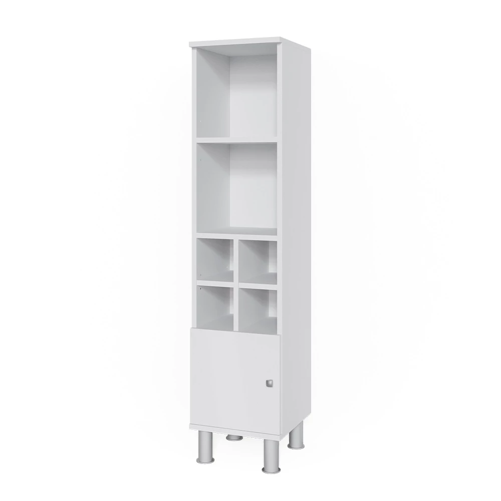 Halfhoge kast Fynn Wit 30 x 130.6 cm kleine deur Vicco