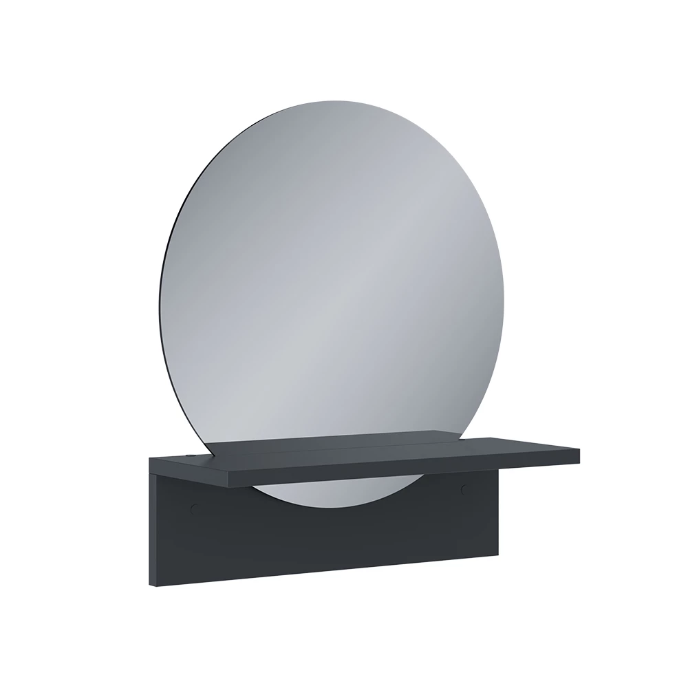 Badkamerspiegel Elyra Zwart 40 x 47.5 cm met plank Vicco