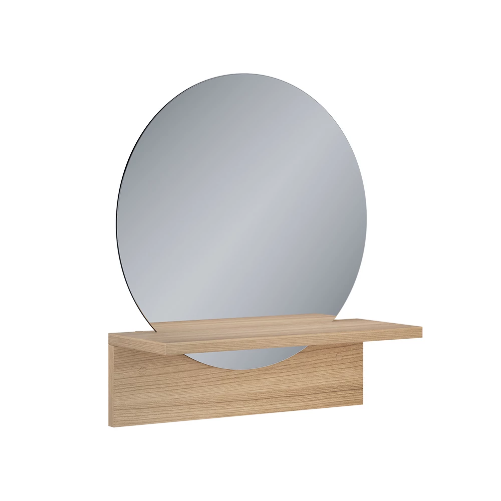 Badkamerspiegel Elyra Krachtige eik goud 40 x 47.5 cm met plank Vicco
