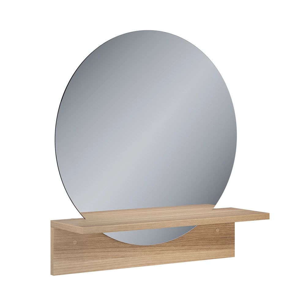 Badkamerspiegel Elyra Krachtige eik goud 50 x 54.5 cm met plank Vicco